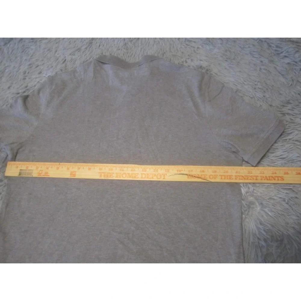 Banana Republic Polo Shirt Mens Large Gray Short Sleeve Luxury Touch Cotton